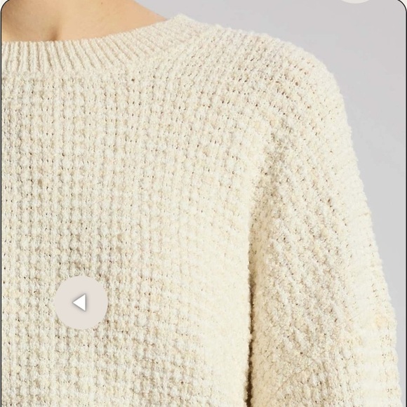 A.L.C Reese Pullover Sweater Medium Cream Beige Textured Neutral Wide Sleeve - Picture 11 of 12